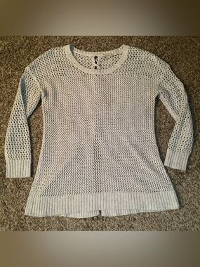 Lucky Brand see through sweater, color: gray, size: L